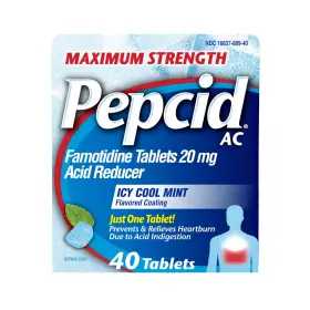 Pepcid 716837879404 Ac Maximum Strength Heartburn Relief Tablets Otc Medicine Prevents &