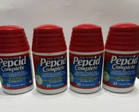 Pepcid 716837888253 Complete Chewable Tablets Heartburn Reliever Cool Mint 25 Ct Pack Of 4