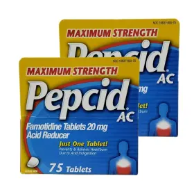 B0b6kq84jj Pepcid Ac Maximum Strength - Pack Of 2 Boxes 75 Tablets Per Box 150