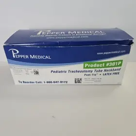 301p Pepper Medical 689466021714 New 20pc Latex Free Tracheostomy Tube Neckband Pediatric