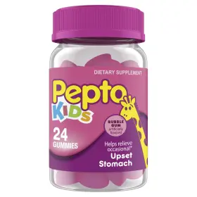 Pepto Bismol 301490002506 Kids Gummies Helps Relieve Occasional Upset 24 Count Pack Of 1