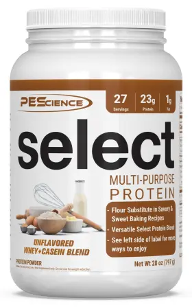 Fp-2100-25 Pescience Protein Powder Unflavored Low Carb Keto Friendly Whey Casein 27 Servings Select