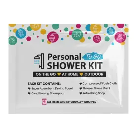 Ph Advantage 810104580557 Compact Personal Shower Kit To-go Multi-color Your 5 Count Pack Of 1