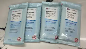 Pharma-c-wipes 744110660302 4 Packs Water Activated Bathing Cloths Rinse Free Thick Pretreated 10 Washcloths