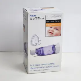 0-18m Philips 383730798233 Sealed Respironics Anti-static Valved Holding Chamber With Small Mask