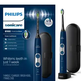 Hx6871 Philips Sonicare Hx6871/49 Electric Toothbrush Rechargeable Protectiveclean 6100 Navy Blue