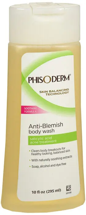 Phisoderm 310742053821 Anti-blemish Body Wash 10oz