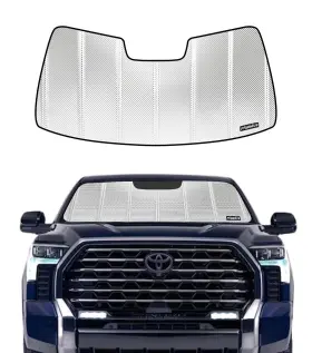 B-ss412 Pigenius Windshield Sun Shade For Toyota Tundra 2022-2025. Reflective Aluminum Film Fr