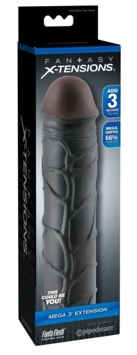 411523 Pipedream Fantasy X-tensions Mega Black 3 Inch