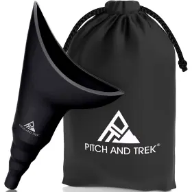 Pitch And Trek 860005995110 Female Urination Device Silicone Standing Pee Funnel Black