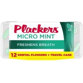 Fr265 Plackers Micro Mint Flossers Travel Case Pack Of 12 Cases 144 Total