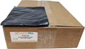 Pm-3339-13-b-100 Plasticmill 33 Gallon Garbage Bags Black 1.3 Mil 33x39 100