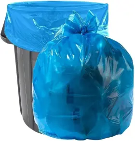 Plasticplace 818331020365 30-40 Gallon Recycling Trash Bags 1 Count Pack Of 100 Blue