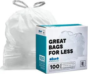 Plasticplace 818331023151 Custom Fit Trash Bags Compatible 100 Count Pack Of 1 White