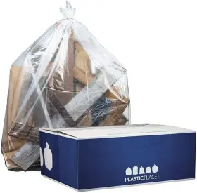 Con55c Plasticplace Contractor Trash Bags 55-60 Gallon 50 Count Pack Of 1 Clear