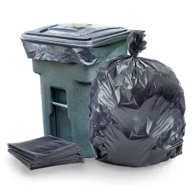 T95202bk Plasticplace 95-96 Gallon Garbage Can Liners 2 1 Count Pack Of 25 Black