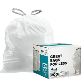 Tra130wh Plasticplace Trash Bags Compatible With 200 Count Pack Of 1 White