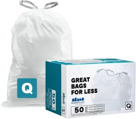 Tra265wh Plasticplace Custom Fit Trash Bags Compatible 50 Count Pack Of 1 White