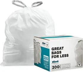 Tra310wh Plasticplace Custom Fit Trash Bags Compatible 200 Count Pack Of 1 White