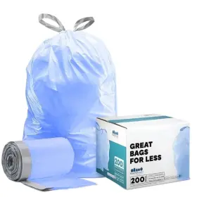 Tra315bl Plasticplace Custom Fit Trash Bags Compatible 100 Count Pack Of 1 Blue