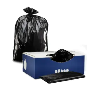 W33ldb Plasticplace 33 Gallon Trash Bags 1.4 Mil 1 Count Pack Of 100 Black