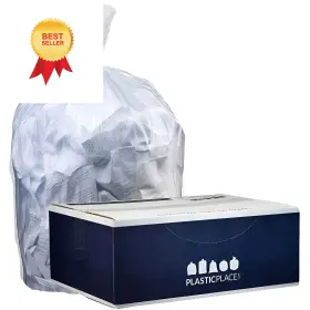 W4hdcjr Plasticplace 4 Gallon Trash Bags 6 Microns 100 Count Pack Of 1 Clear