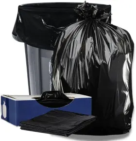 W65ldb3 Plasticplace 65 Gallon Trash Bags 3.0 Mil Black Heavy Duty Garbage