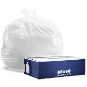 Wht33 Plasticplace 32-33 Gallon Trash Bags 0.7 Mil 1 Count Pack Of 150 White