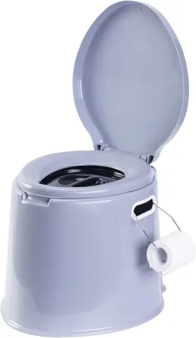 Playberg 651355227941 Portable Travel Toilet For Camping And Hiking 17 Inch W X 16 D 14 H Gray