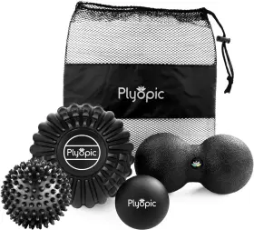 Pyc1008103 Plyopic Deep Tissue Massage Ball Set Of 4 - Black