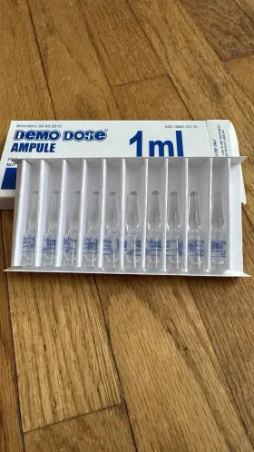 06-93-2011n Pocket Nurse Demo Dose Clear Ampule 1ml 10/pk Educational/training Resources Medical/ Glass
