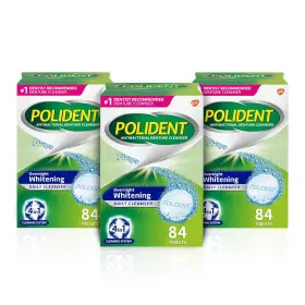 Polident 310158313113 Overnight Whitening Denture Cleanser Tablets - 84 Count Pack Of 3