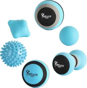 Dj-kvxi-v58b Posture Magic Massage Ball Set For Myofascial Trigger Point Release And Blue