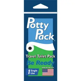 Potty Pack 045916991981 Single Use Portable Travel Bathroom With Seat Cover 2 Ply Toilet Paper