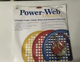 Power Web 652088020328 Original - Finger Hand Wrist And Forearm Exerciser Red Medium 14 Inch
