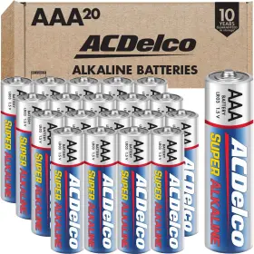 Ac284 Powermax Acdelco Triple Aaa Batteries 20 Count Super Alkaline 10 Year Shelf Life