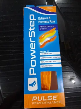 5007-01c Powerstep Orthotic Running Shoe Insoles Pain Relief 6-6.5m 8-8.5w Pulse Performance Insert