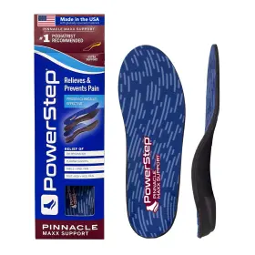 Powerstep 749852100468 Orthotic Insoles Maximum Stability And Comfort Firm Flexible Angled Heel 5-5 7-7