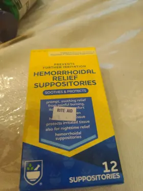 Count......5 Preparation H 011822001311 New Hemorrhoids Relief Suppositories 12