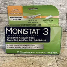 Aeg-070 Prestige Consumer Healthcare Monistat 3 Day Yeast Infection Treatment For Women Miconazole Pre-filled