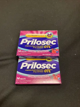08367 Prilosec Otc Lot Of 2 Wildberry Heartburn Medicine And Acid Reducer 14 Count Each