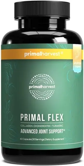 Primal Harvest 313100225212 Flex Joint Support Turmeric Collagen 60 Ct Capsules