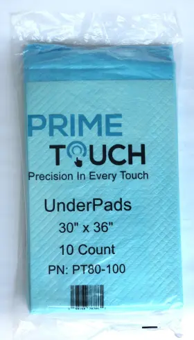 Pt80-100 Prime Touch Underpads Secure 30x36 10 Count