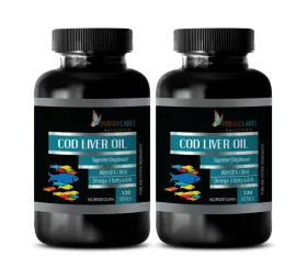 Private Label Nutrition 300873004731 Better Overall Health - Norwegian Cod Liver Oil Immune 240 Softgels 2 Bottles