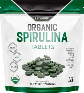 Pba58204 Probase Nutrition Spirulina Supplement 3000mg 720 Tablets Organic Vegan Protein Pba58204 Probase Nutrition Spirulina Supplement 3000mg 720 Tablets Organic Vegan Protein