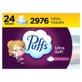 Cominhkg092006 Puffs Ultra Soft Facial Tissues 124 Count Pack Of 24 Family Boxes