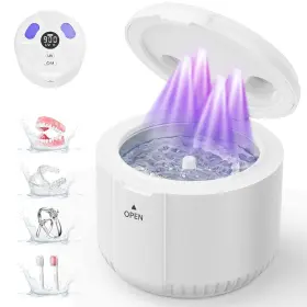 Puftem 754290399275 Ultrasonic Retainer Cleaner Machine 45khz For Dentures