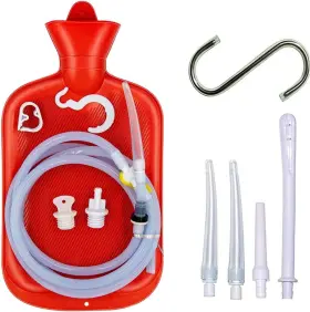 Pukebag Inc 313112965946 Enema Bag 2l Home Kit With 6.5ft Long Silicone Hose Tips Controlab