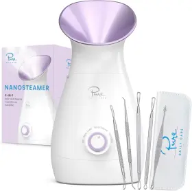 Pdc-nano-5pc-pr Pure Daily Care Nanosteamer Large 3-in-1 Nano Ionic Facial Steamer With Precise Temp No Color