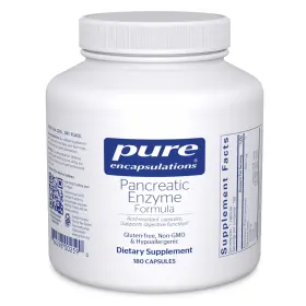 Pure Encapsulations 766298002590 Pancreatic Enzymes Formula 180 Capsules Gluten Free Digestive Digestion